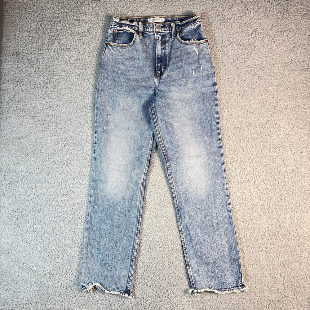 Abercrombie Fitch Jeans Womens‎ Size 27 4R 90s Straight Ultra High Rise